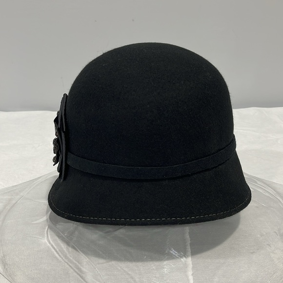 Women’s Raffaello Bettini Wool Hat Made In Italy black studded main image 4